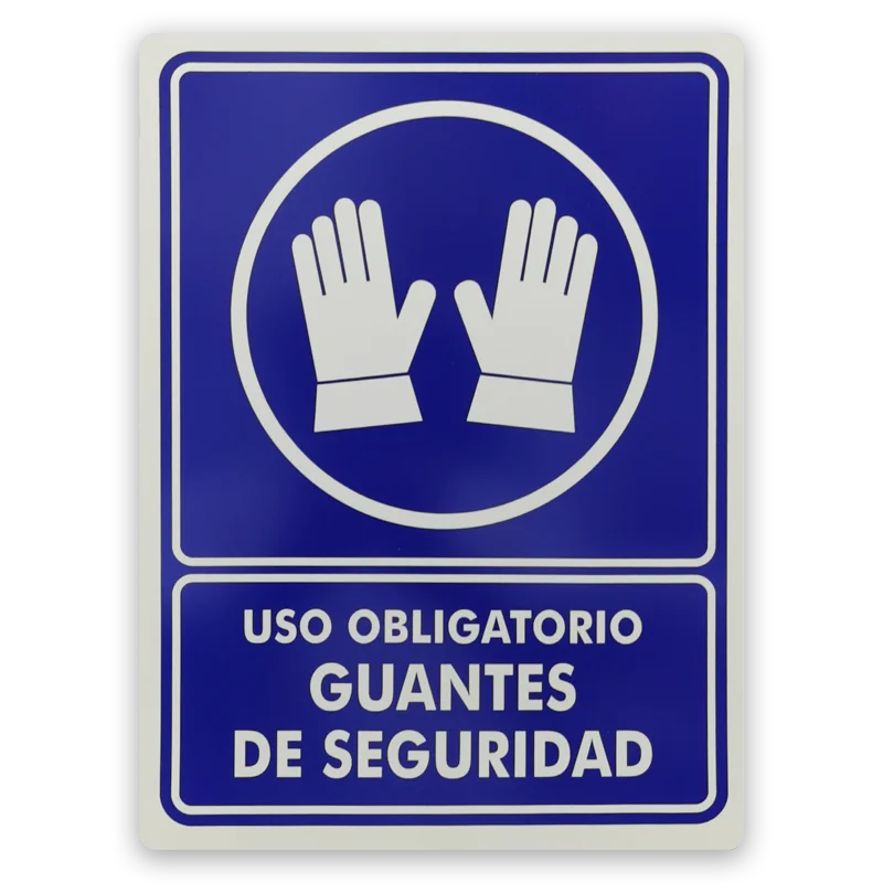 Cartel Uso Obligatorio de Guantes Ignífugos Tamaño 25x35cm (B4